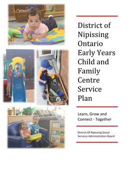 District of Nipissing Ontario Early Years Child and Family Centre Service Plan