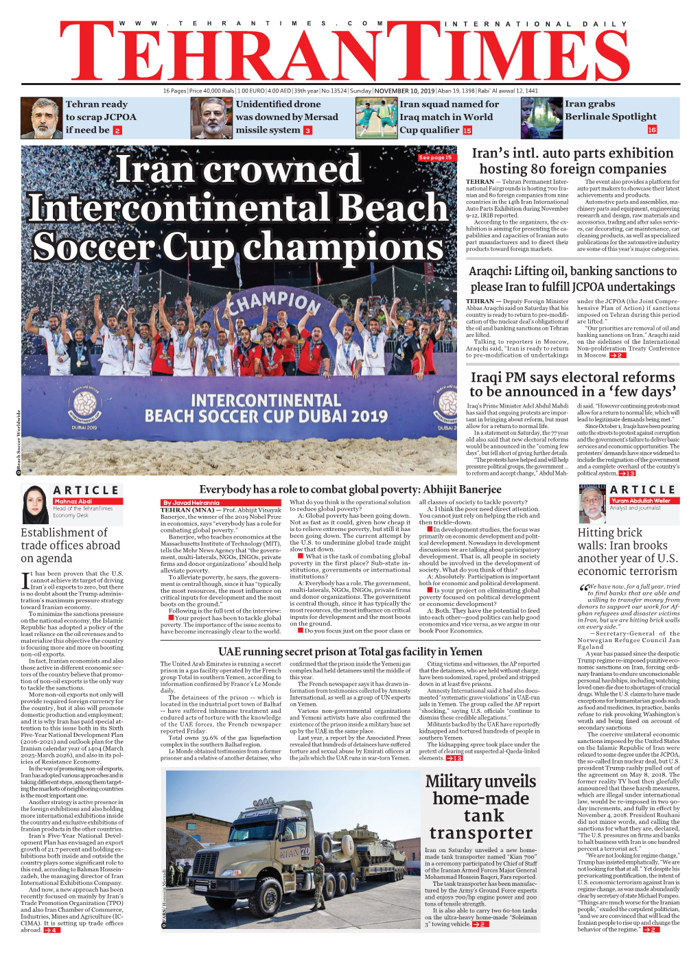 Iran Crowned Intercontinental Beach Soccer Cup Champions