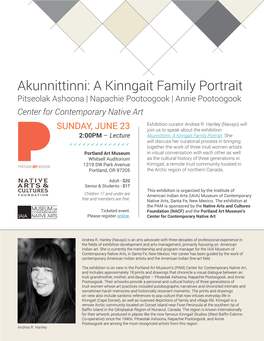 Akunnittinni: a Kinngait Family Portrait Pitseolak Ashoona | Napachie Pootoogook | Annie Pootoogook Center for Contemporary Native Art