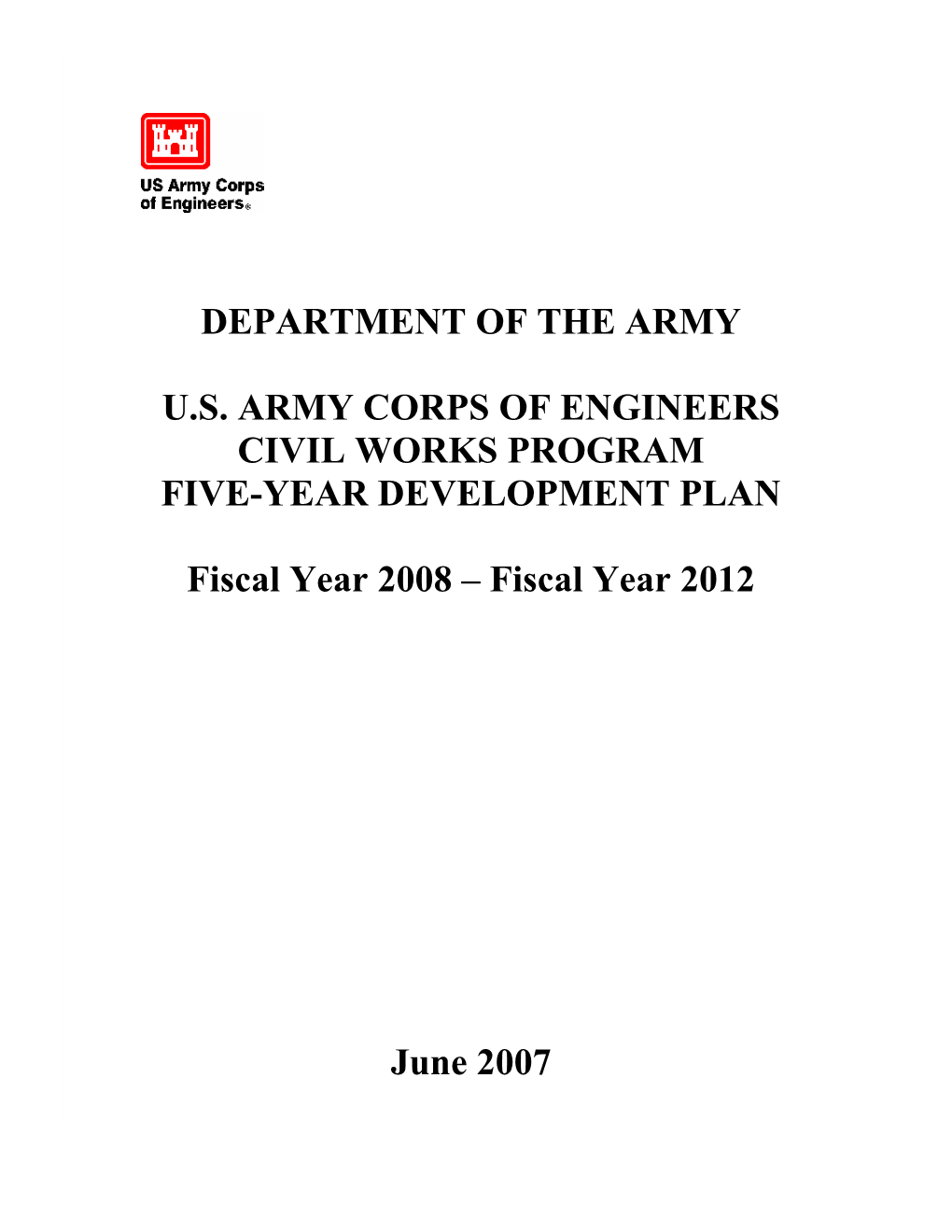 Department of the Army U.S. Army Corps of Engineers