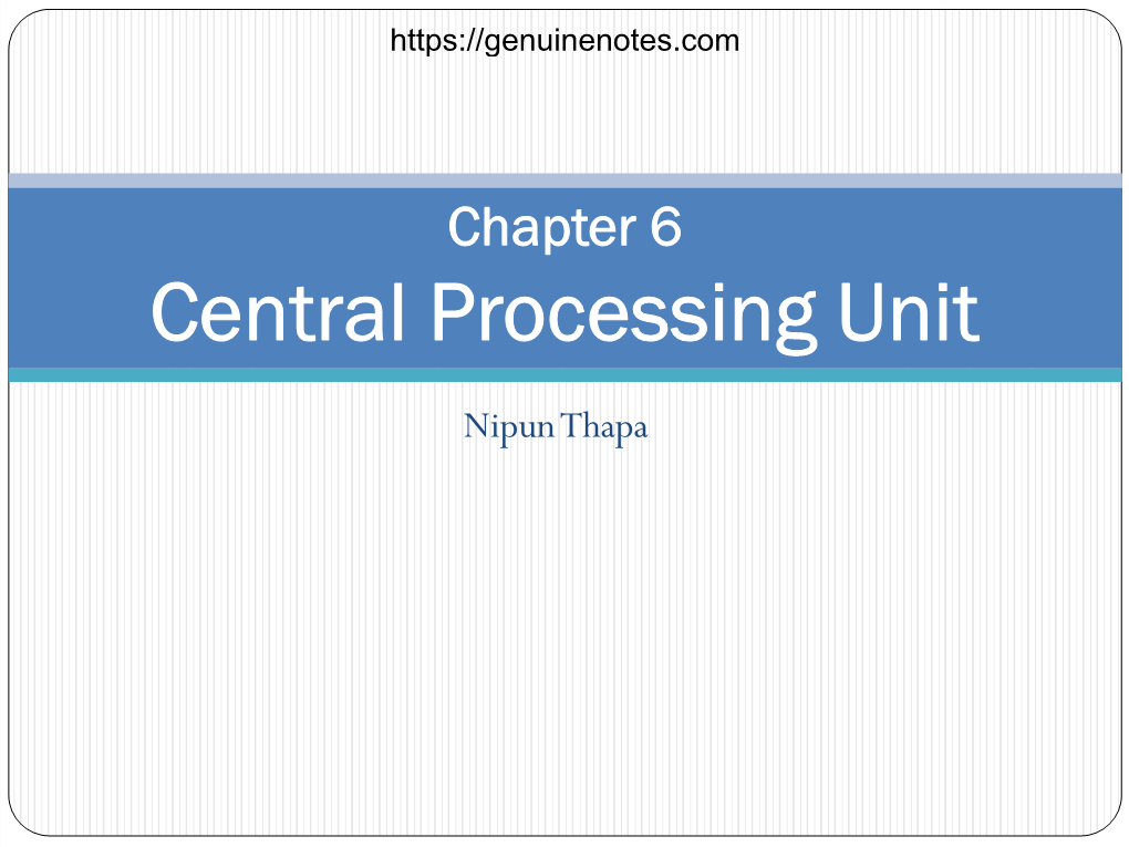 Central Processing Unit