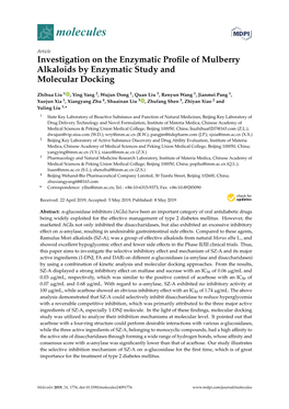 Investigation on the Enzymatic Profile of Mulberry Alkaloids by Enzymatic Study and Molecular Docking