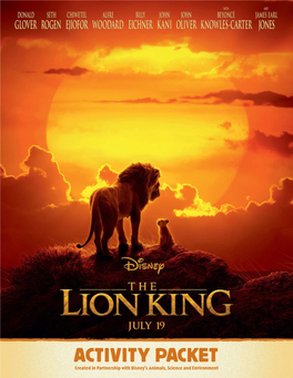 Lion King Activity Packet