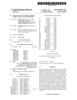 (12) United States Patent (10) Patent No.: US 9,345,661 B2 Adler Et Al