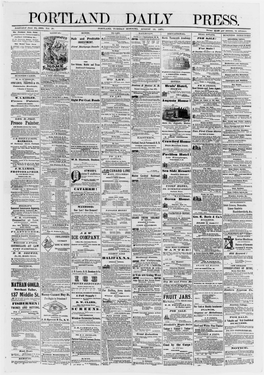 Portland Daily Press: August 15,1871