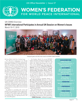 WFWPI UN Newsletter