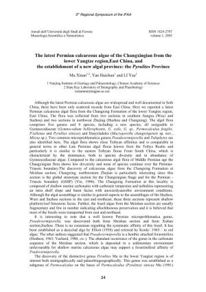 The Latest Permian Calcareous Algae of the Changxingian from the Lower
