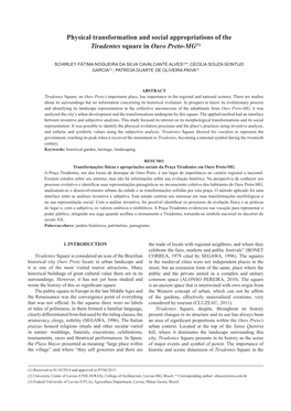 Physical Transformation and Social Appropriations of the Tiradentes Square in Ouro Preto-MG(1)