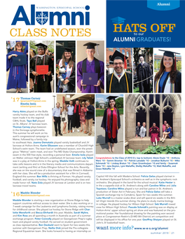 HATS OFF Classal Mninotes to Our ALUMNI GRADUATES!