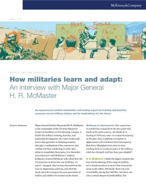 An Interview with Major General HR Mcmaster