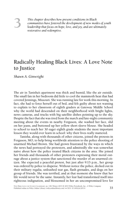 Radically Healing Black Lives: a Love Note to Justice