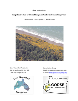 Gorse Action Group Comprehensive Multi-Level Gorse Management Plan
