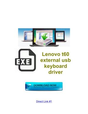 Lenovo T60 External Usb Keyboard Driver