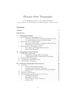 Photonic State Tomography