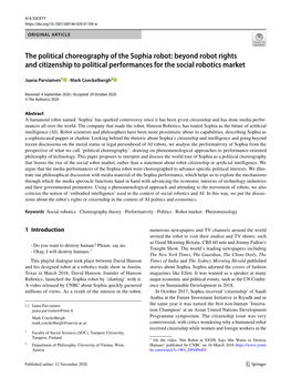 Beyond Robot Rights and Citizenship to Political Performances for the Social Robotics Market