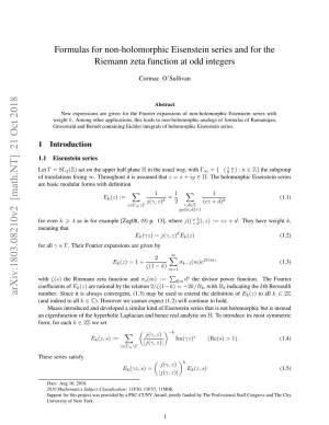 Formulas for Non-Holomorphic Eisenstein Series and for The