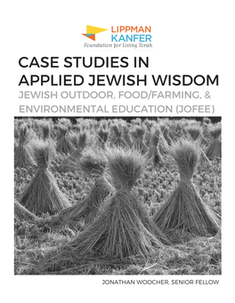 Jewish Outdoor, Food/Farming, and Environmental Education (Jofee) Programs