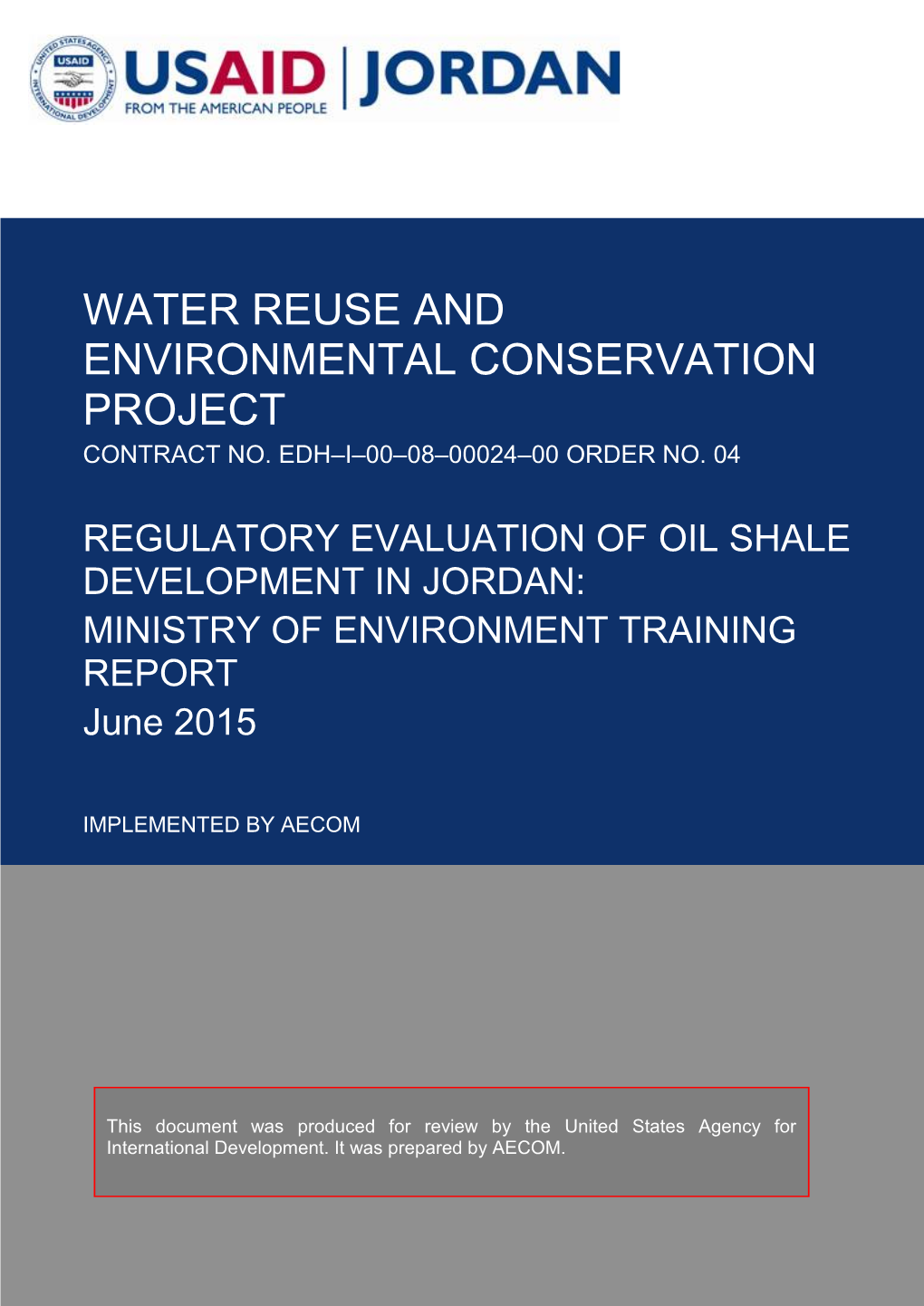 Water Reuse and Environmental Conservation Project Contract No