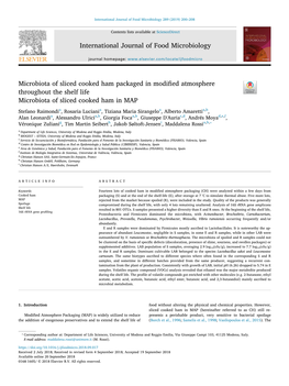 Microbiota of Sliced Cooked Ham Packaged in Modified Atmosphere