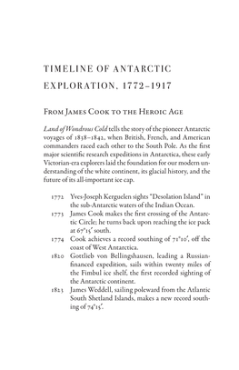 Timeline of Antarctic Exploration, 1772–1917