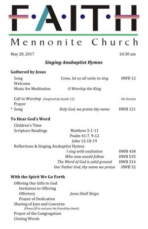 Singing Anabaptist Hymns