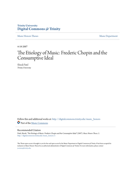 The Etiology of Music: Frederic Chopin and the Consumptive Ideal