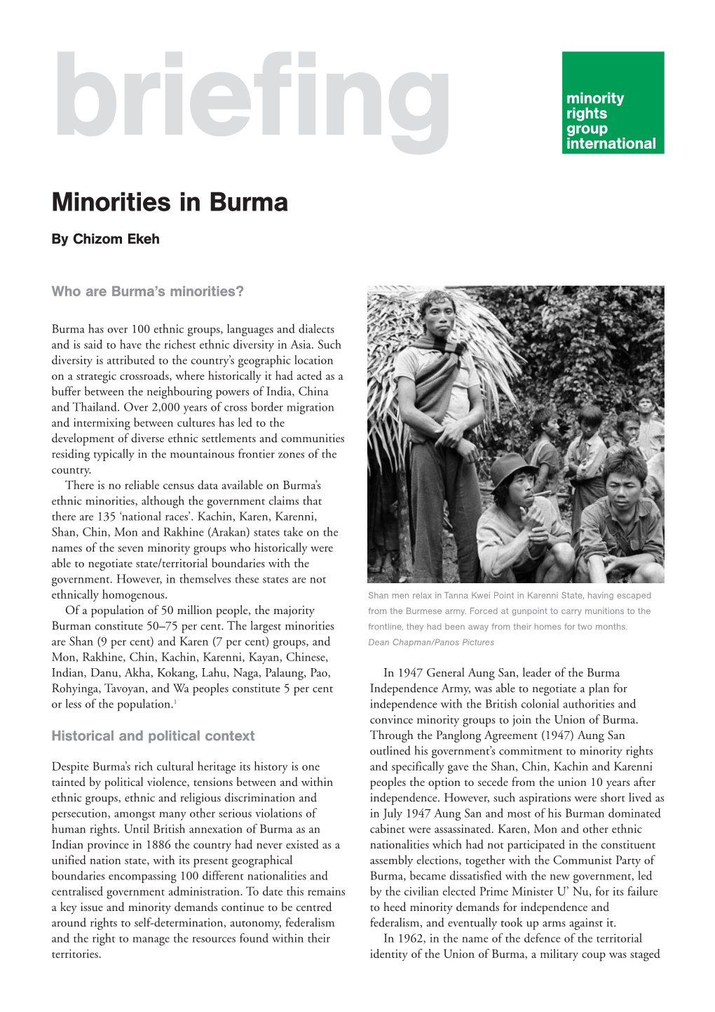 Minorities in Burma