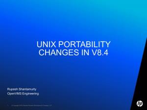 Unix Portability Changes in V8.4