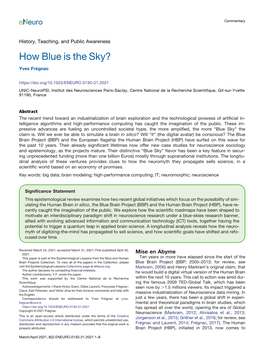 How Blue Is the Sky?