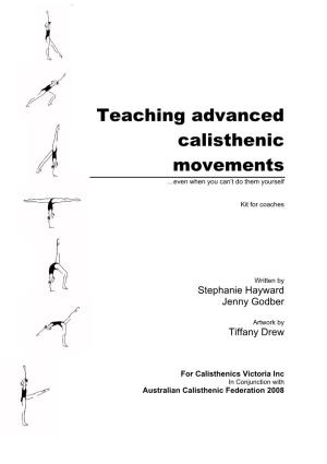 Teaching Advanced Calisthenic Movements ______