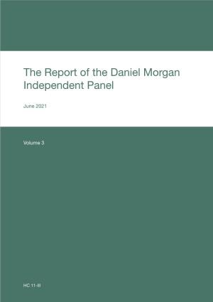 The Report of the Daniel Morgan Independent Panel