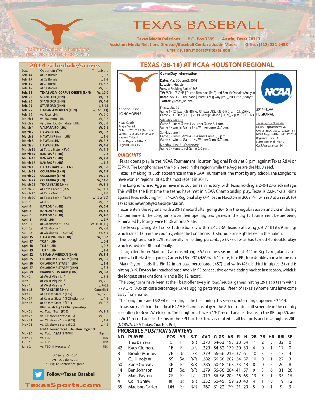 140530 NCAA Tournament Regional.Indd