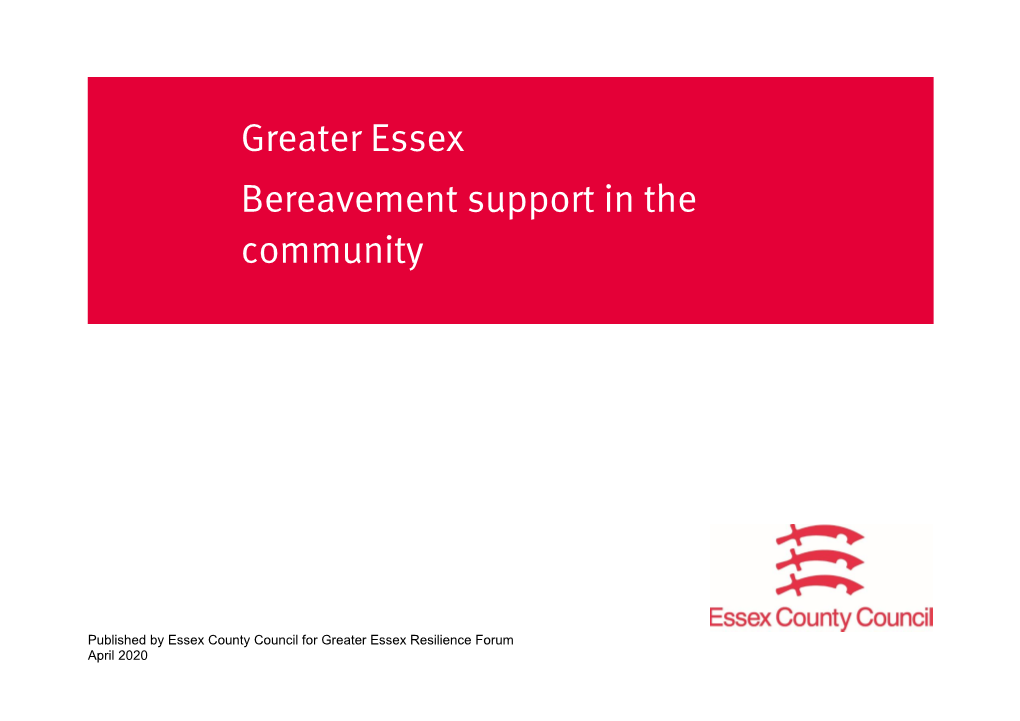 Greater Essex Bereavement Support in the Community