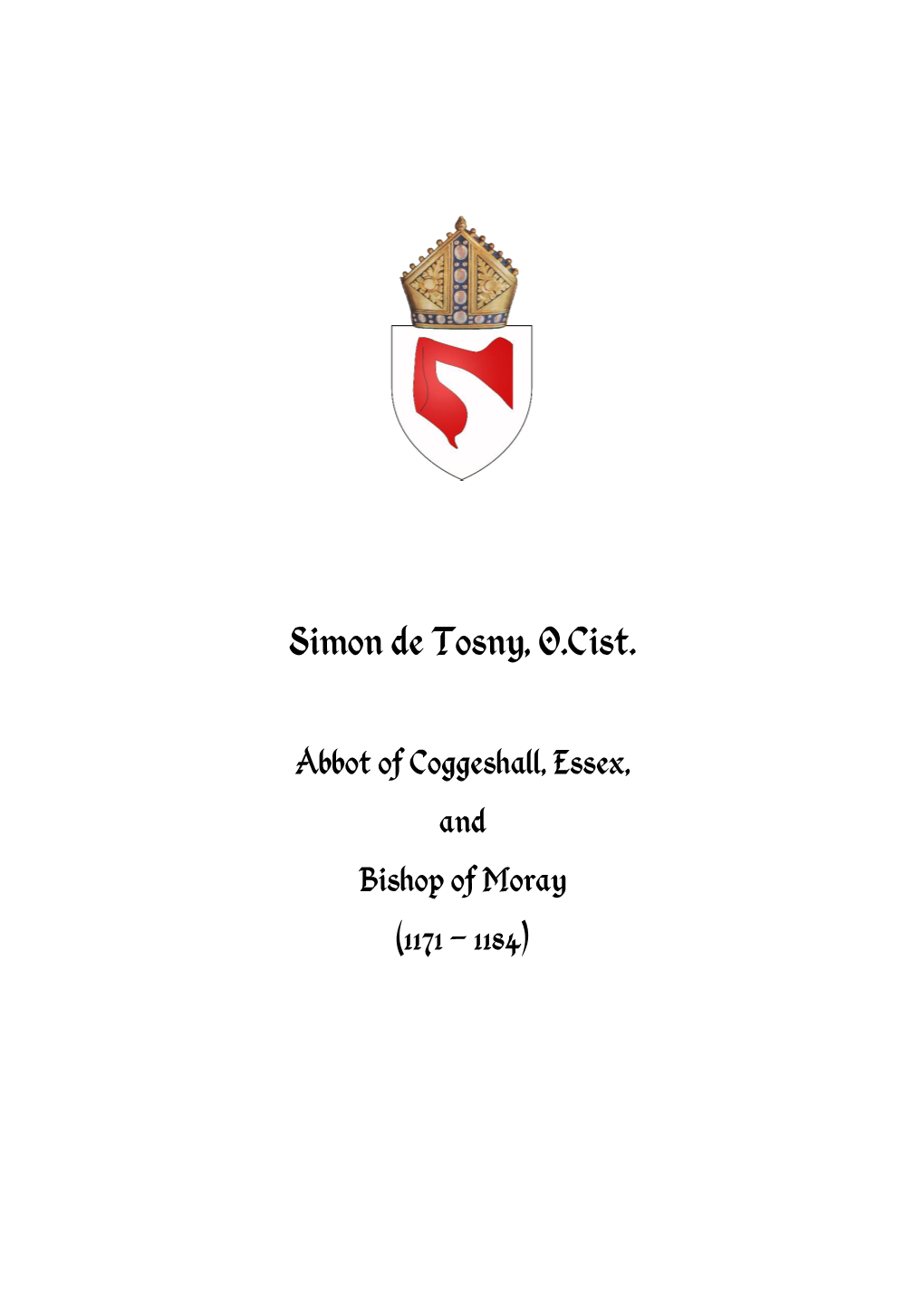 Simon De Tosny, O.Cist