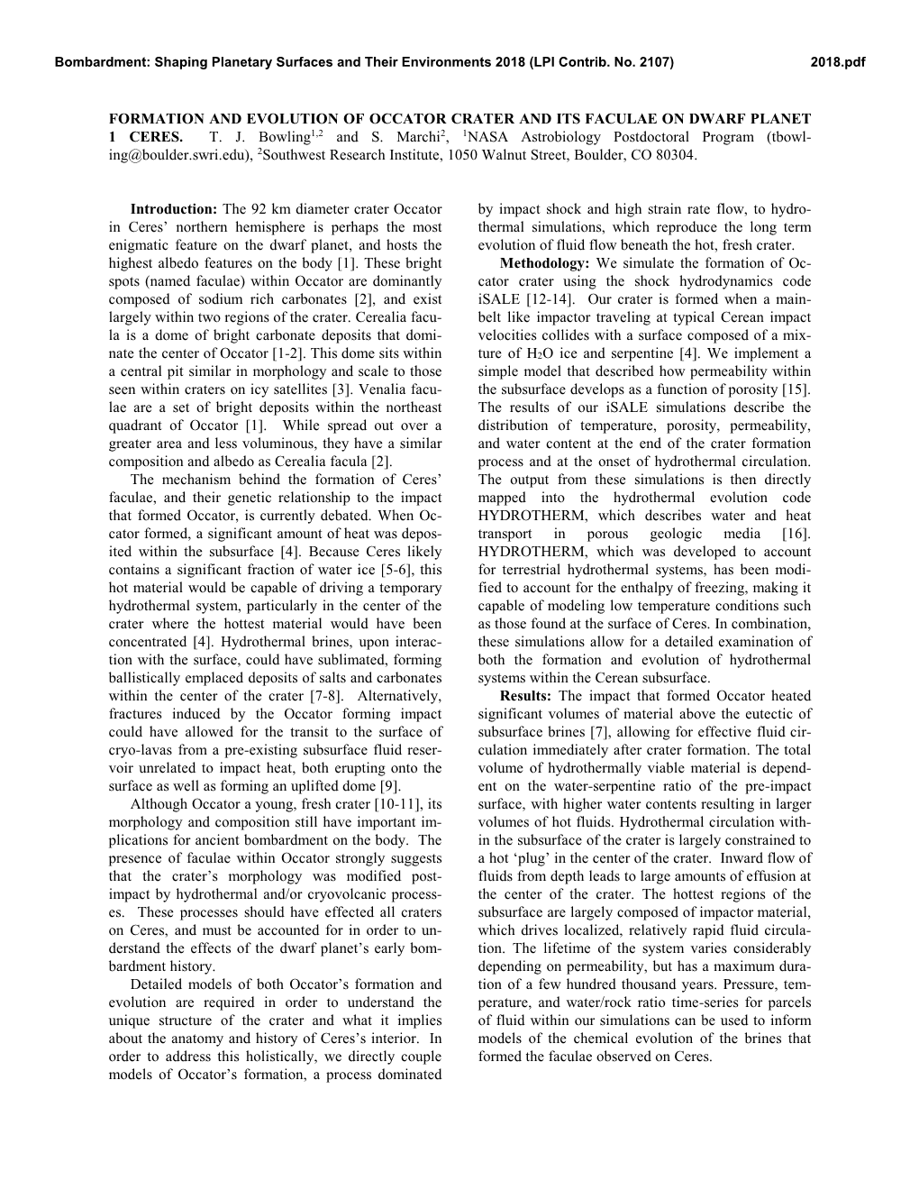 Formation and Evolution of Occator Crater and Its Faculae on Dwarf Planet 1 Ceres