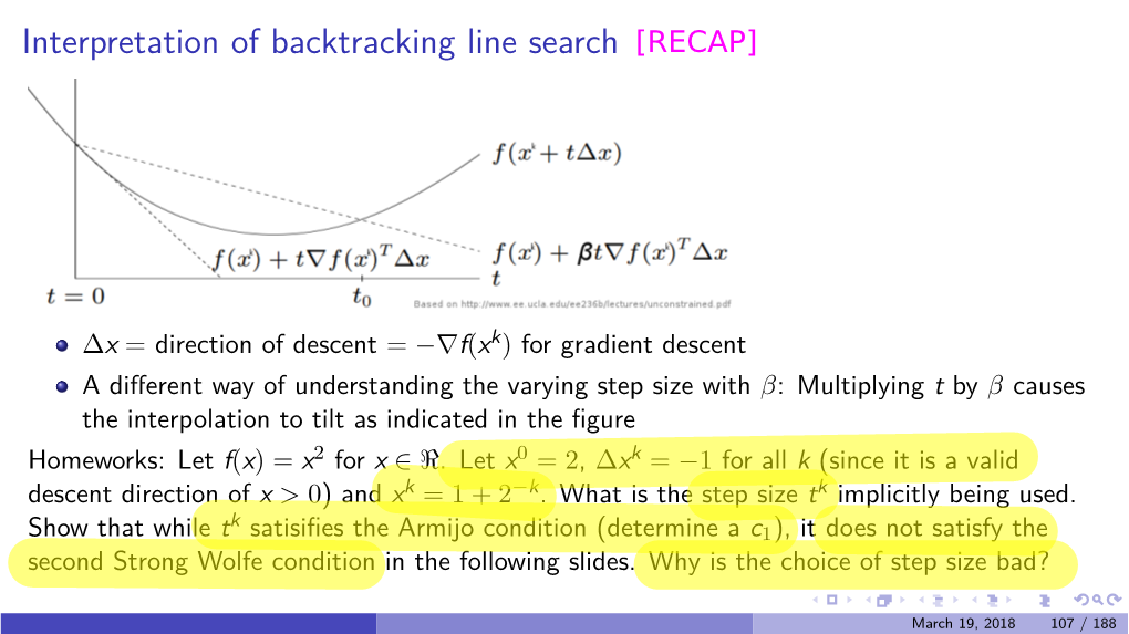 Interpretation of Backtracking Line Search [RECAP]