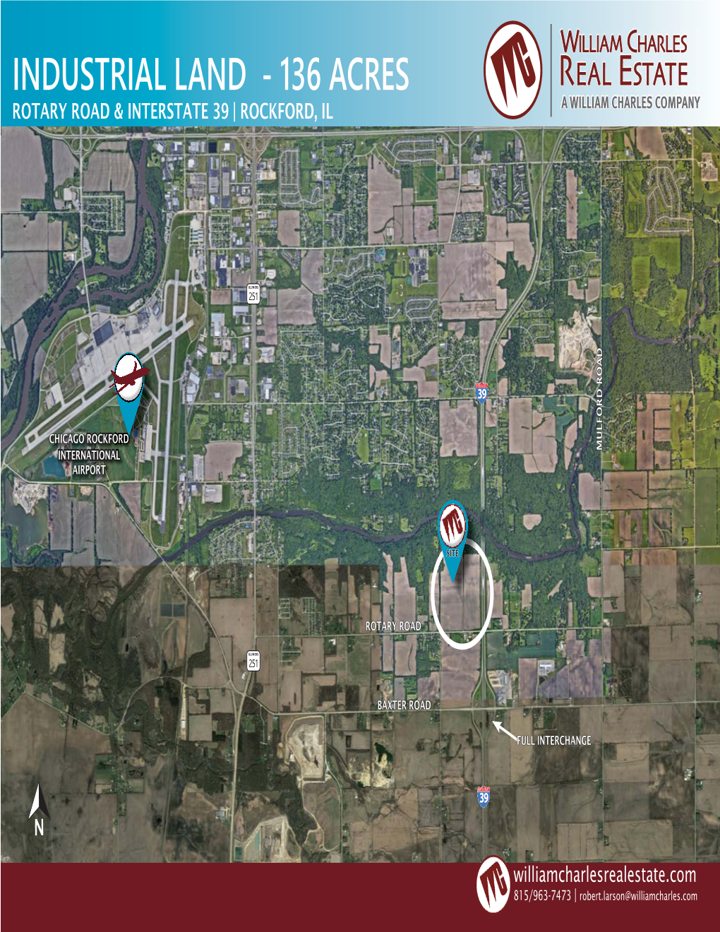 Industrial Land - 136 Acres Rotary Road & Interstate 39 | Rockford, Il