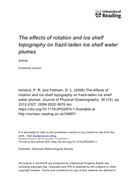 The Effects of Rotation and Ice Shelf Topography on Frazil-Laden Ice Shelf Water Plumes