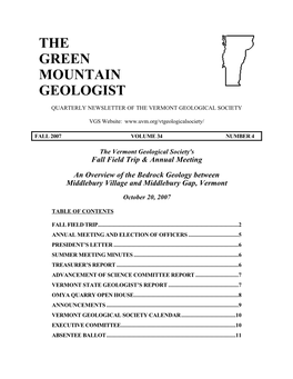 The Green Mountain Geologist