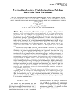 A Truly Sustainable and Full-Scale Resource for Global Energy Needs