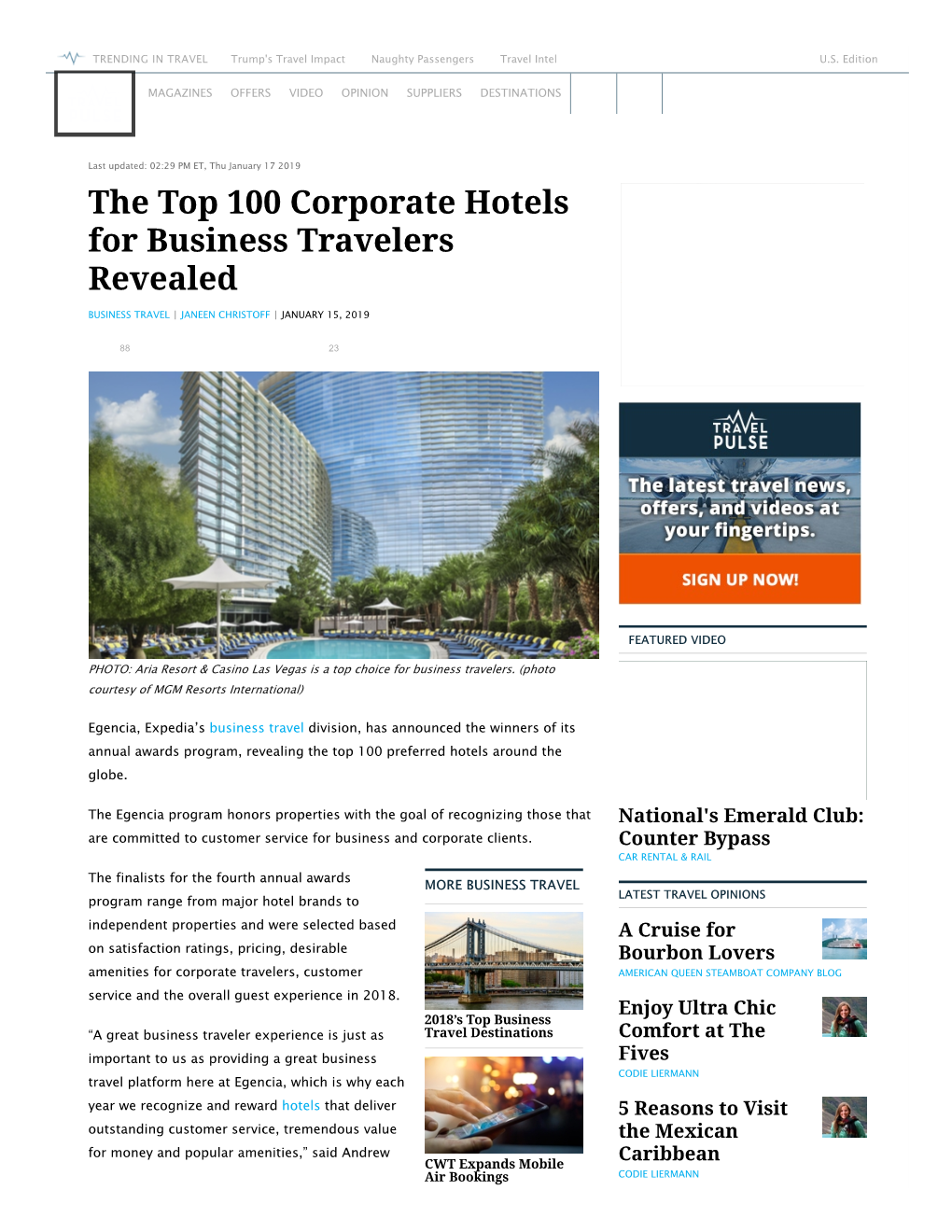 The Top 100 Corporate Hotels for Business Travelers Revealed
