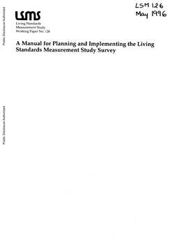 Lmll MO 1, (99 ( Living Standards Measurement Study Working Paper No