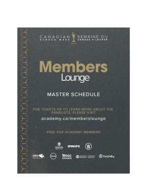 Download Full Members Lounge Schedule