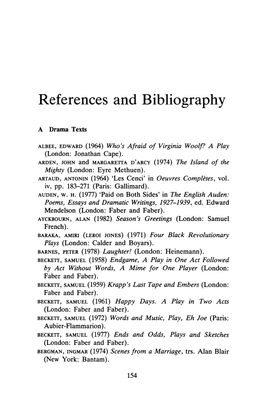 References and Bibliography