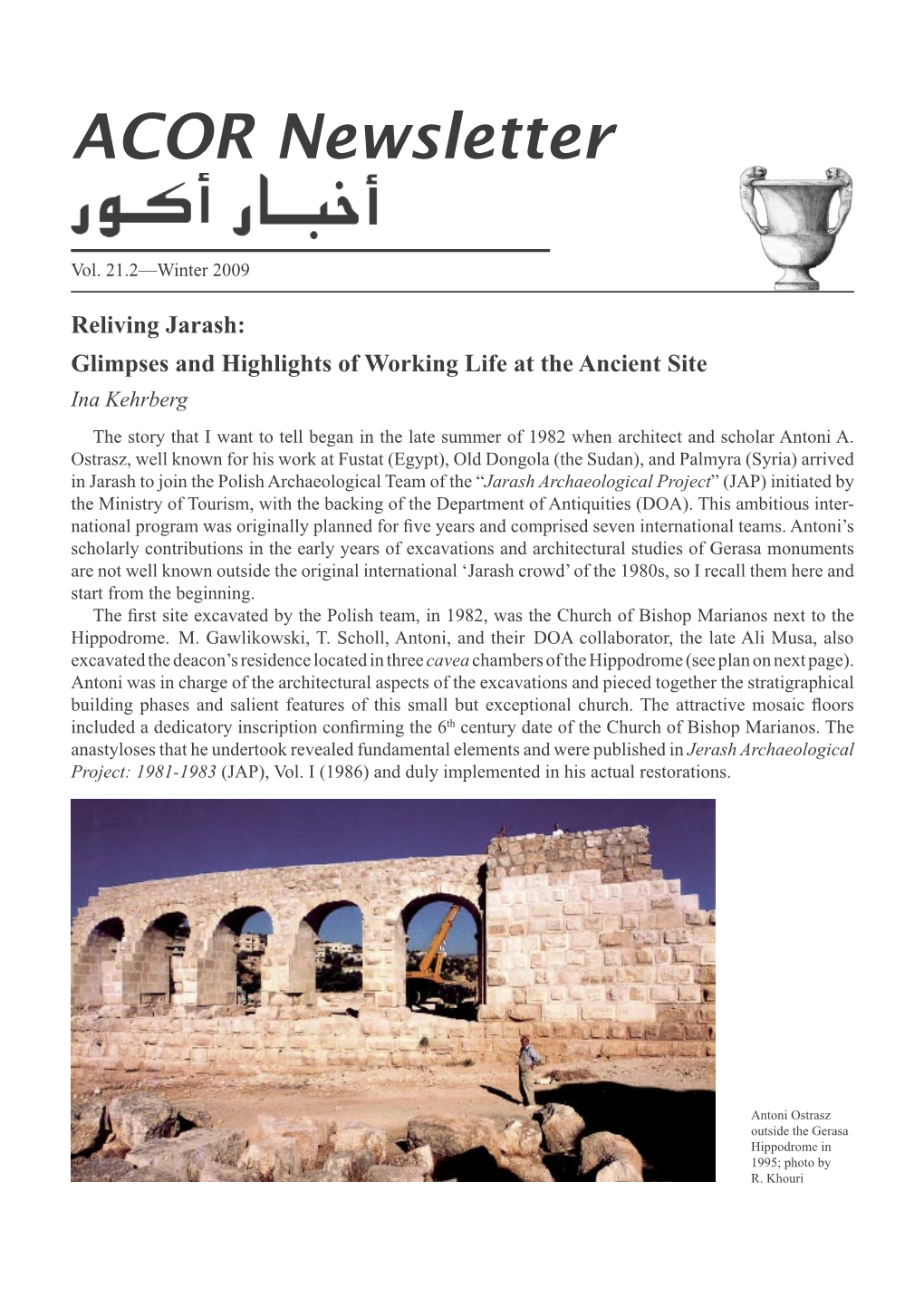 ACOR Newsletter Vol. 21.2