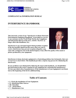 INTERFERENCE HANDBOOK Page 1 of 26
