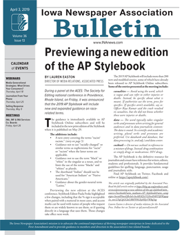 Previewing a New Edition of the AP Stylebook