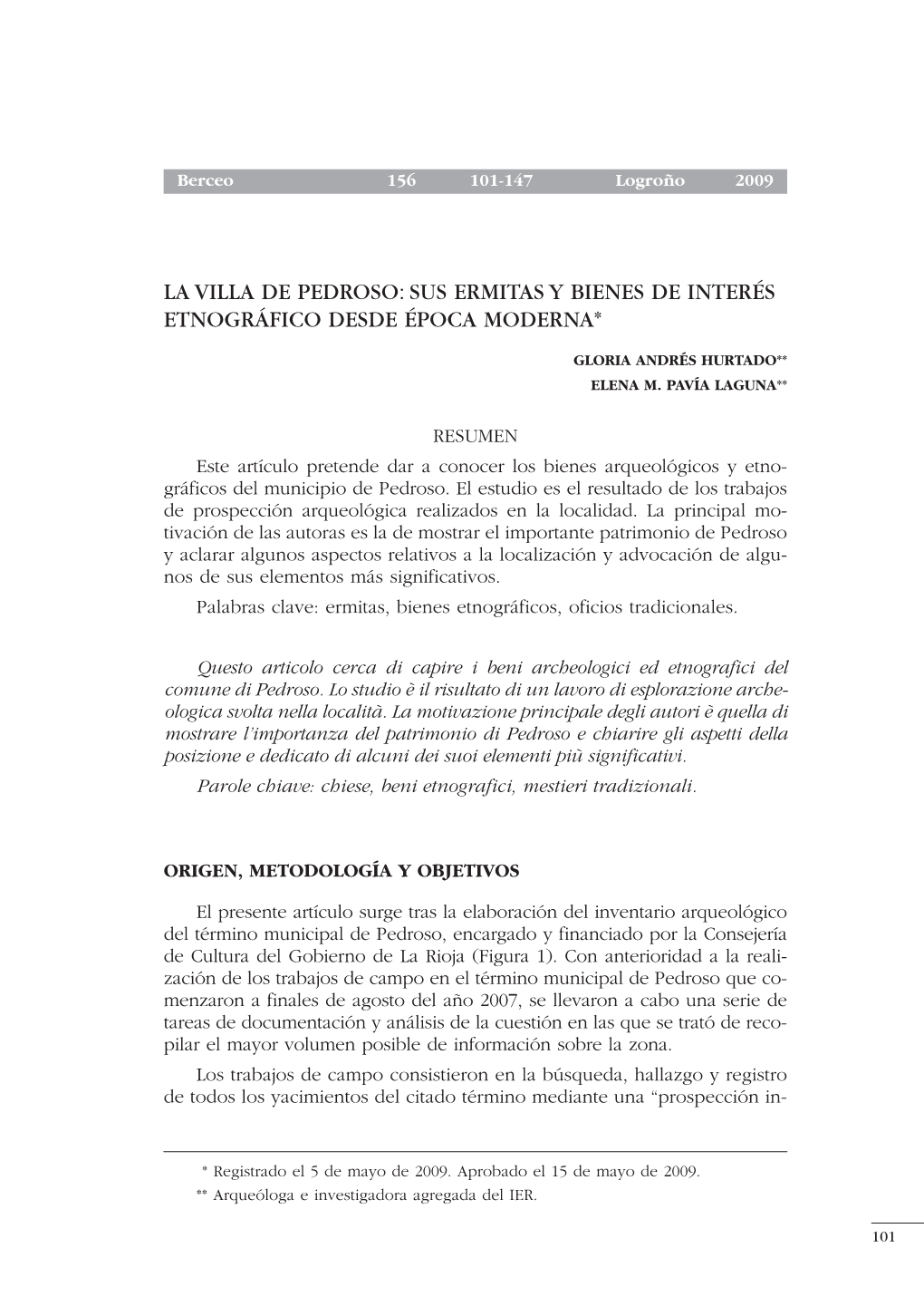 La Villa De Pedroso: Sus Ermitas Y Bienes De Interés Etnográfico Desde Época Moderna*