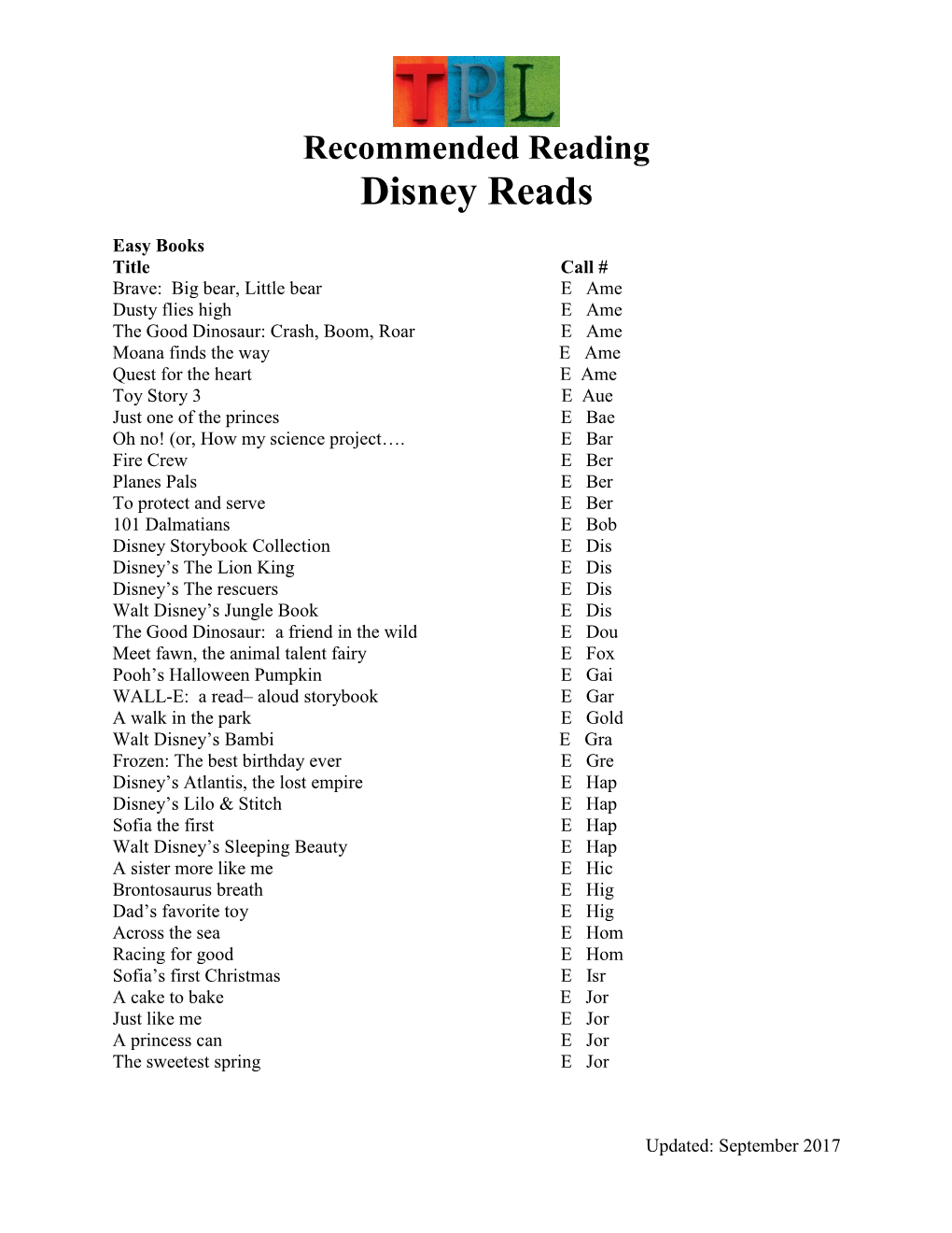 Disney Reads