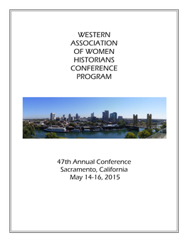 Western Association of Women Historians Conference Program